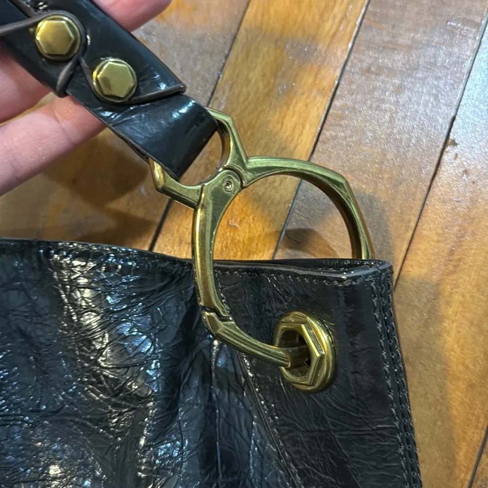 Oryany Black Leather Hobo Bag - Image 5