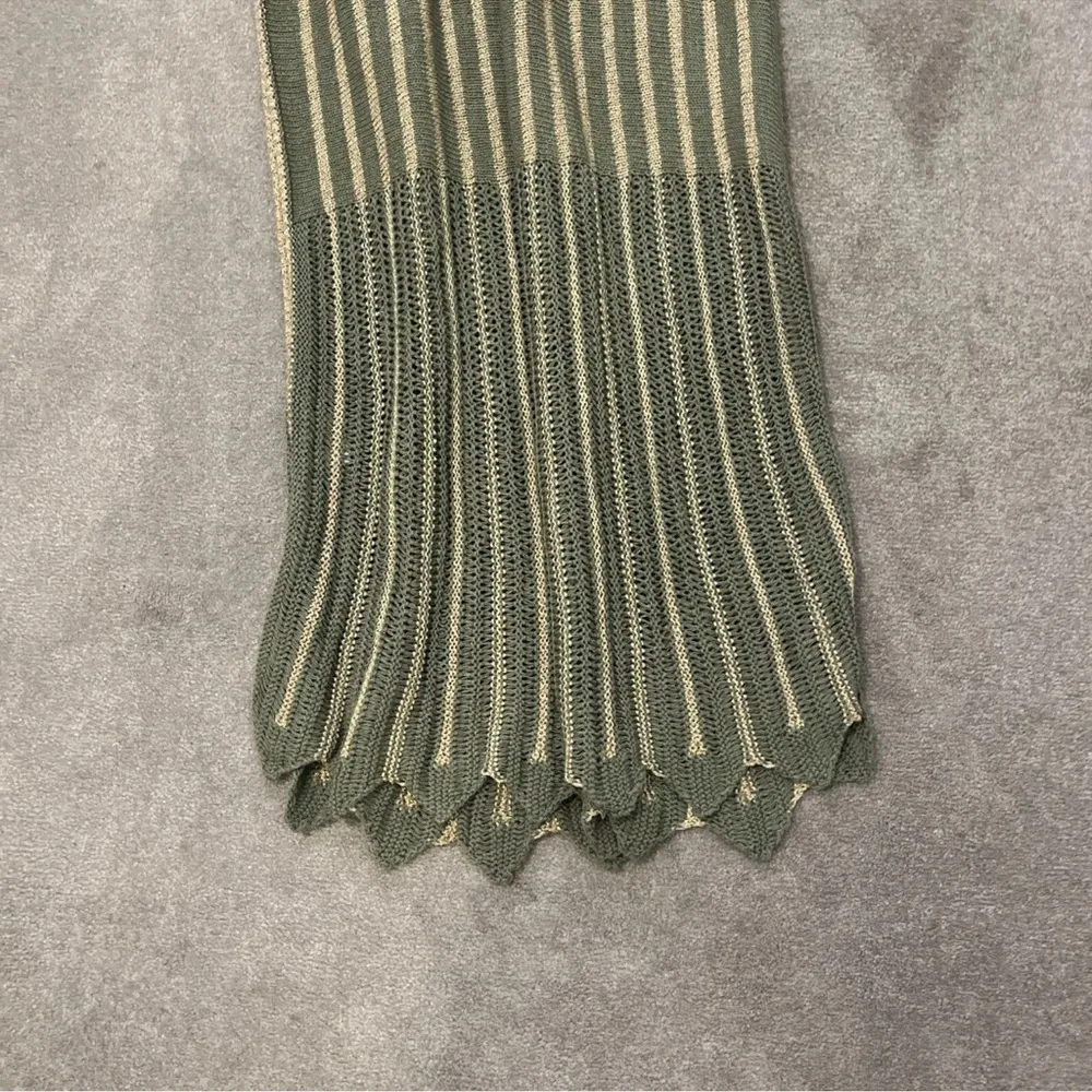 NWT Floris Made in Italy Knit Olive Gold Swim Cover Up Dress Size Small / Medium Green - Image 4