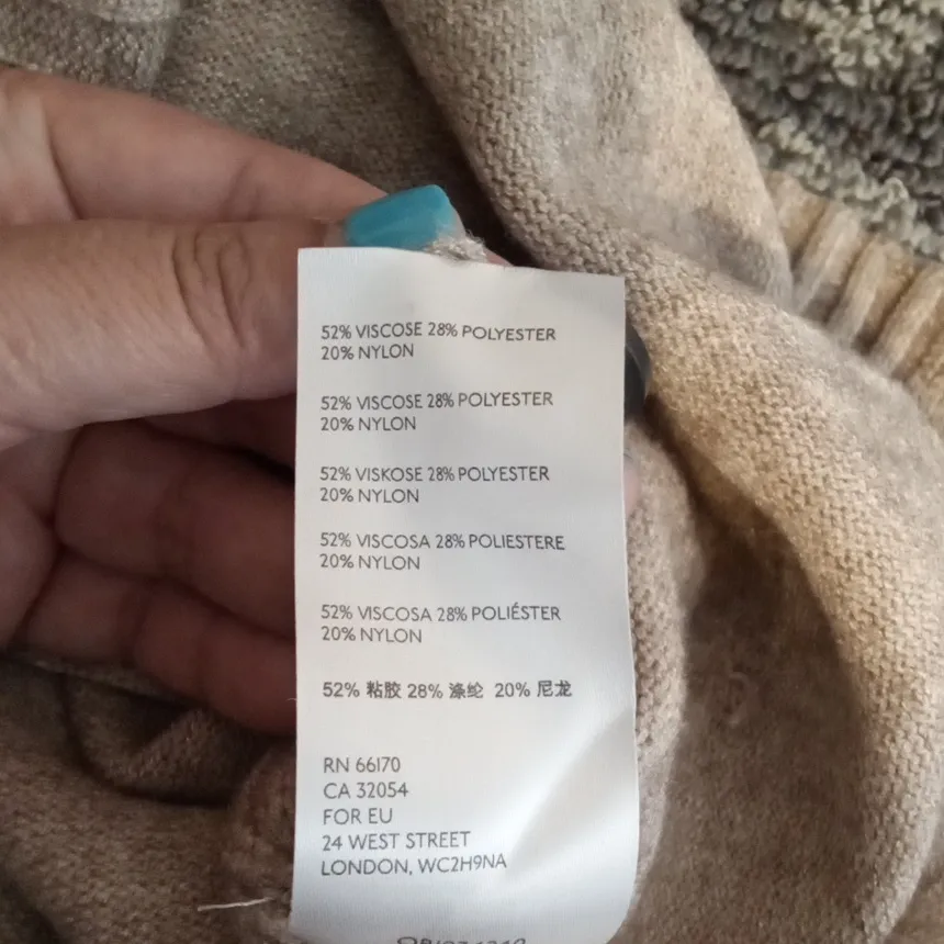 Anthropologie Margarita Tunic Sweater Oatmeal Long Sleeve Quiet Luxury Sz XS - Image 9