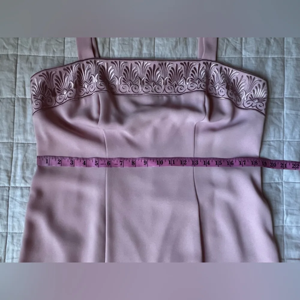 Ursula Of Switzerland Dusty Light Pink Embroidered Midi Dress & Jacket Set - Image 8