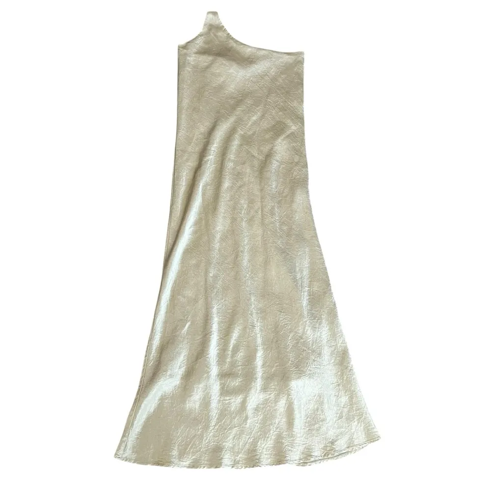 Third Form Women’s Crush Bias One Shoulder Silky Midi Dress In Apple Green Sz 2 - Image 13