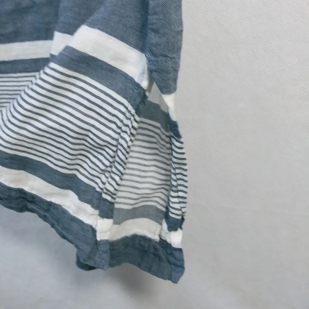 Mudpie Blue White Cotton Stripe Sleeveless Tunic Top Size M - Image 5