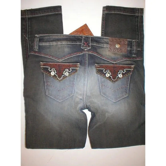NWT $248 Womens Jeans Antik Denim 31 32 X 32 Designer Studs Gray Skinny New USA - Image 2