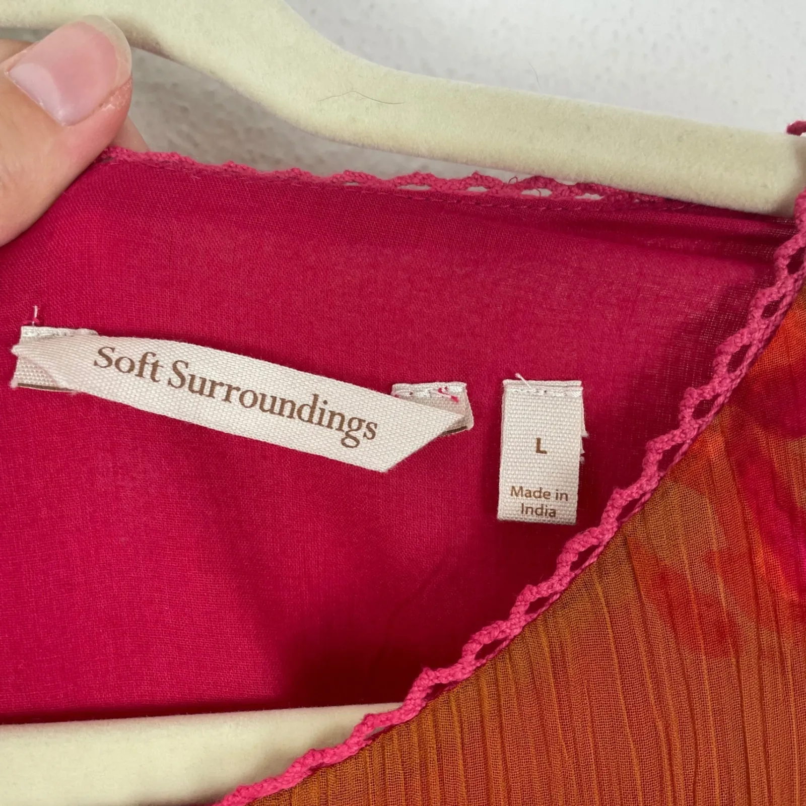 Soft Surroundings Floral Print Long Sleeve Midi Dress - Bohemian Chic Witchy L‎ - Image 6