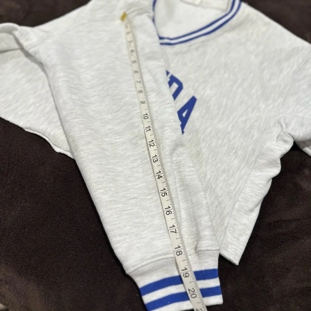 Champion Y2K reverse weave Hofstra University Cropped Vneck preppy Pullover - Image 5