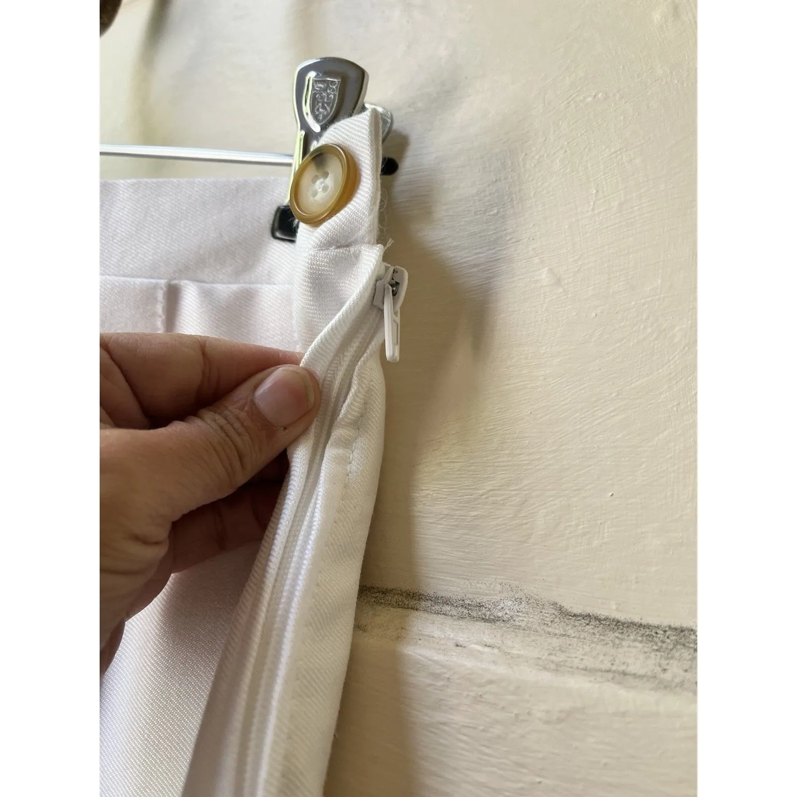 Wild Fable White Pleated Skirt S Tennis Preppy Coastal Schoolgirl Stretch Button - Image 4