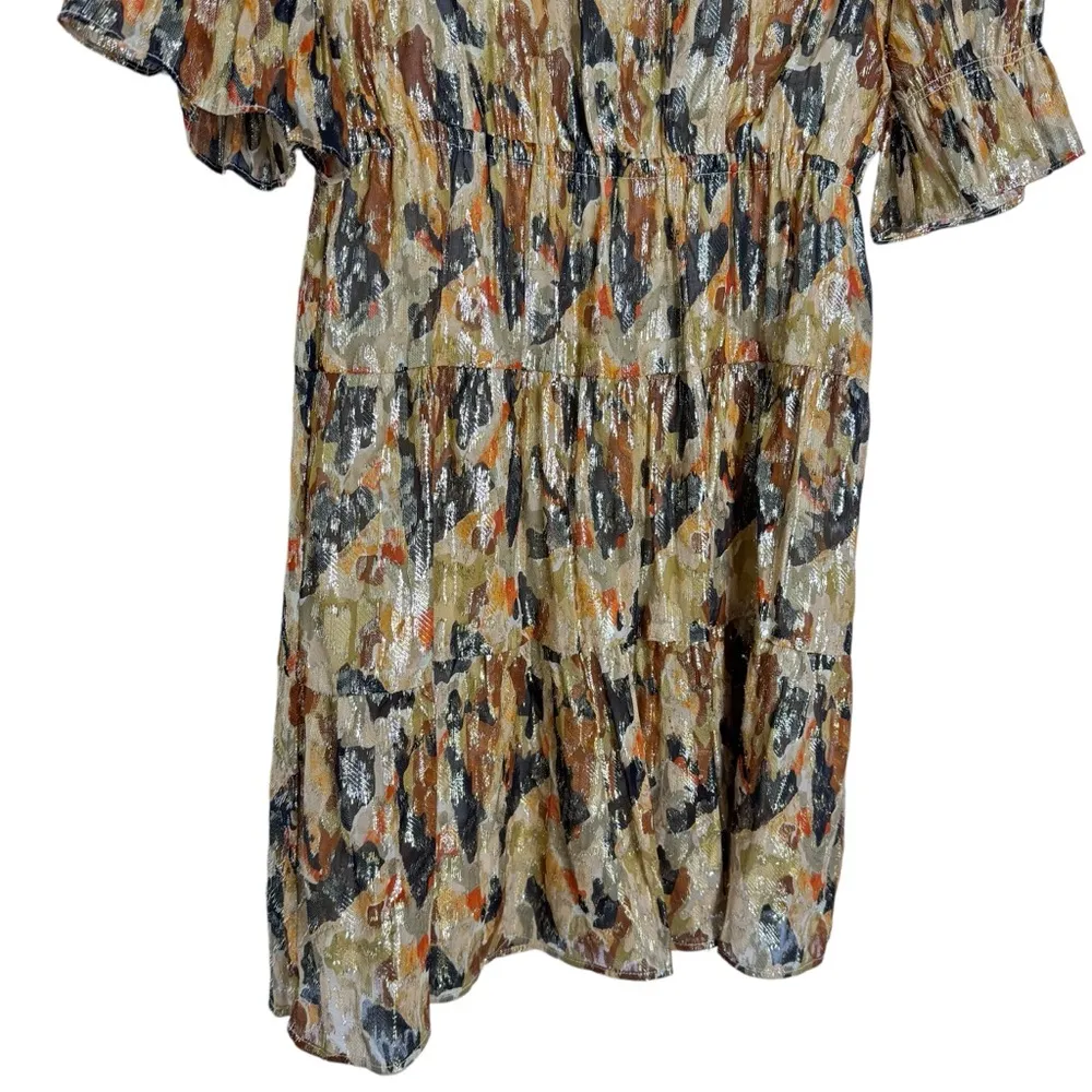 Ba&sh Gloria Mini Dress Silk Metallic - Image 6