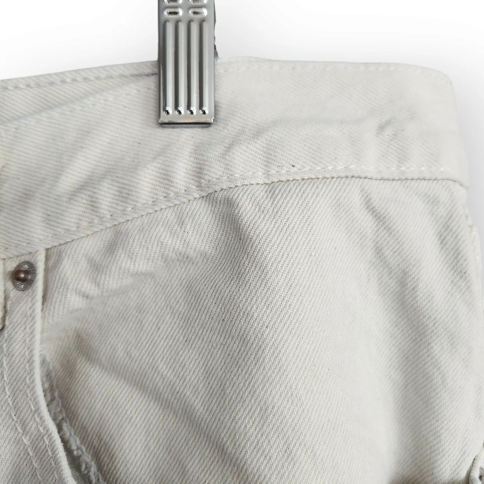 BDG Urban Outfitters Cream High Waisted Baggy Jeans 34 - Image 6