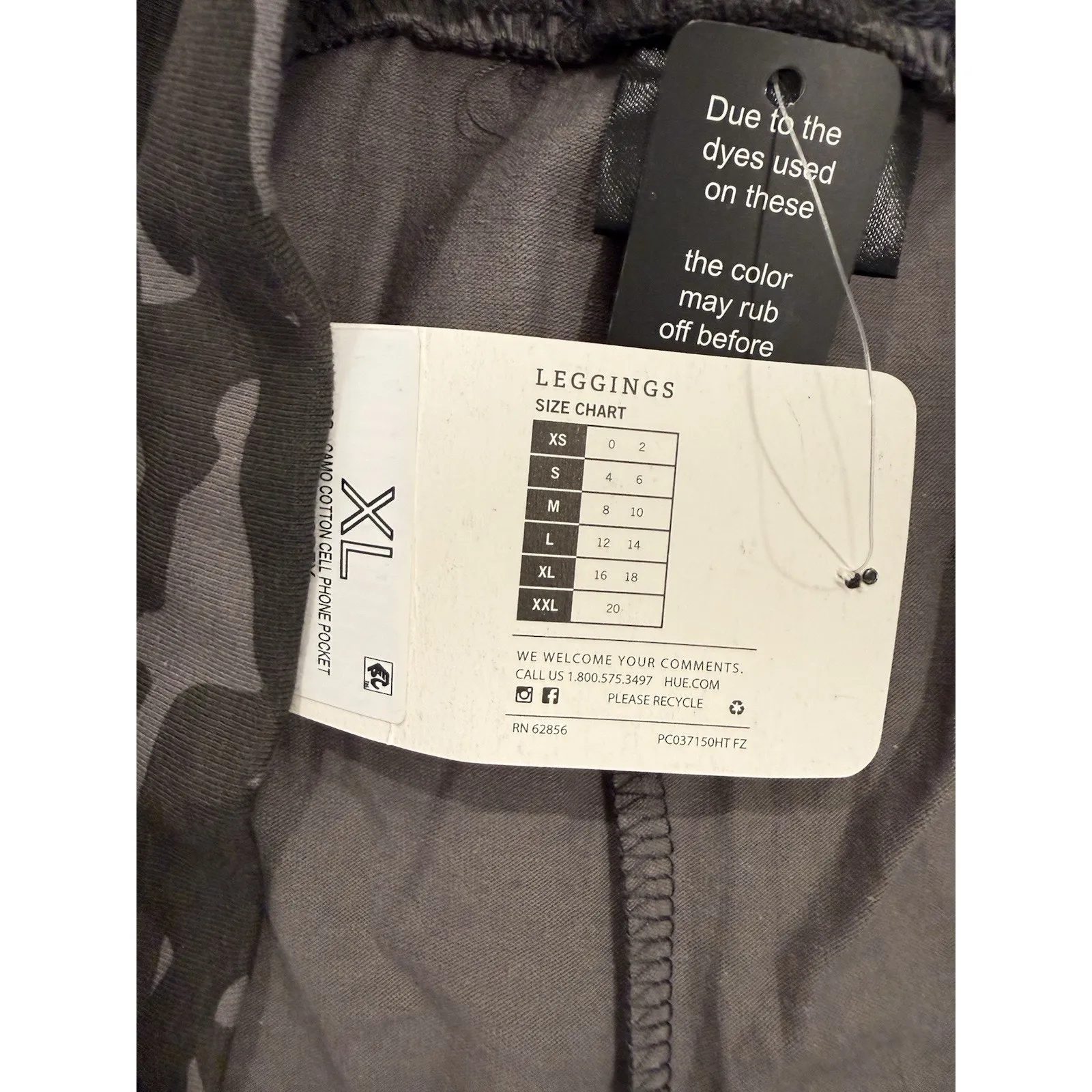 Hue Women's Cozy Brushed Leggings Olive Camo XL Athleisure Athletic Streetwear - Image 7