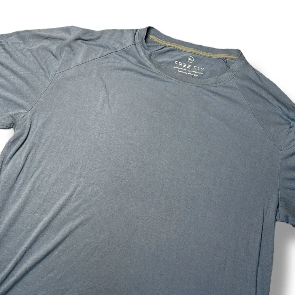 Free‎ Fly Bamboo Motion Tee Men’s Shirt Blue Size XXL - Image 5