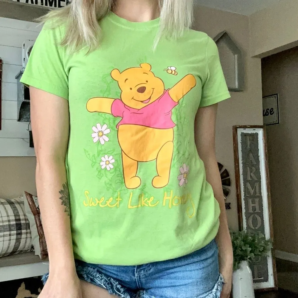 Disney Winnie the Pooh Y2K Sweet Like Honey Graphic T Shirt Dress - Image 2