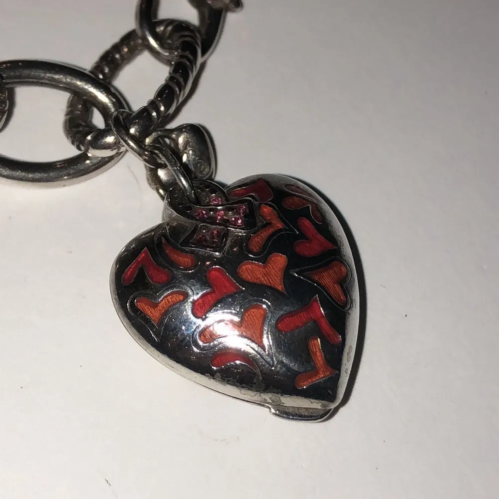 Brighton Silver Tone Breast Cancer Awareness 3D Heart Quote Charm Bracelet - Image 2