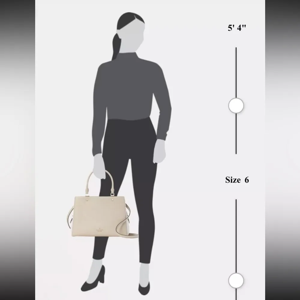 Kate Spade New York Leila Medium Triple compartment Satchel In Light Sand/Gold - Image 5