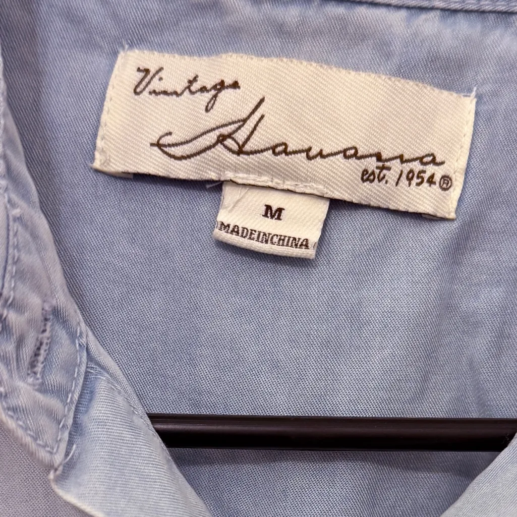 VINTAGE HAVANA Women’s Light Wash Chambray Dip Dye Long Sleeve Shirt Dress - Image 3