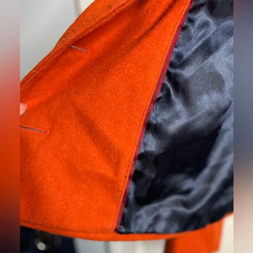 Merona Women’s wool blend pea coat - Orange - Size Large - Image 3