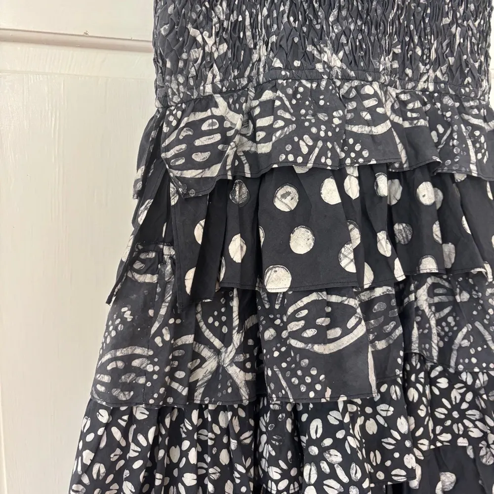 Ulla Johnson Roslyn Dress Batik Noir Size‎ 12 New Cotton Tiered Ruffle Midi Maxi - Image 16