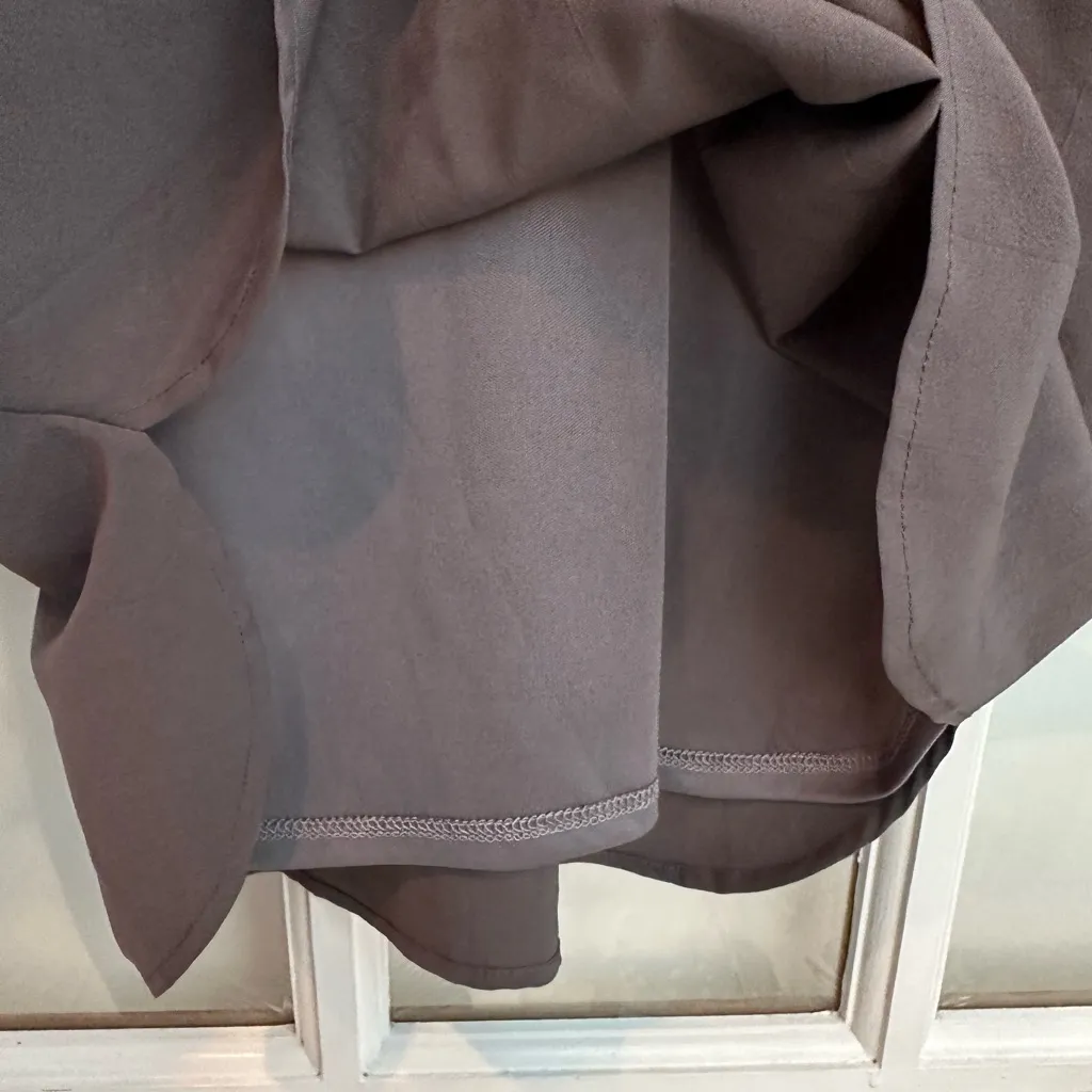 Anthropologie Amadi Grey Colorblock Shift Dress Stretchy Ribbed Knit Size XS - Image 9