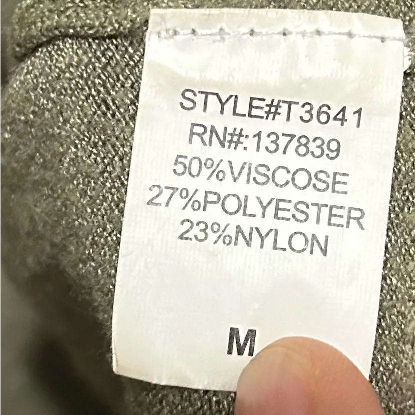 Debut Olive Green Women's Long Cardigan Sweater Duster Size Medium - Image 5