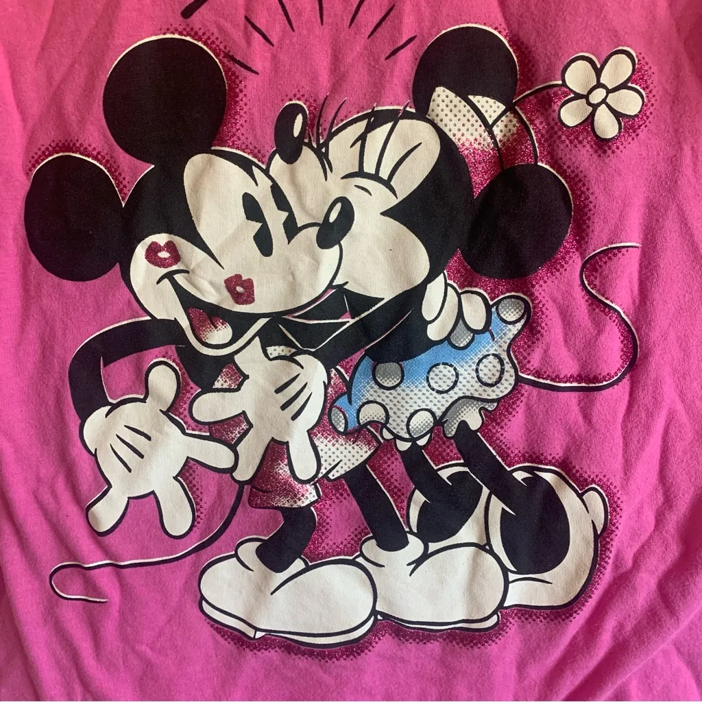 Disney Mickey and Minnie Mouse Tee Shirt - Image 2