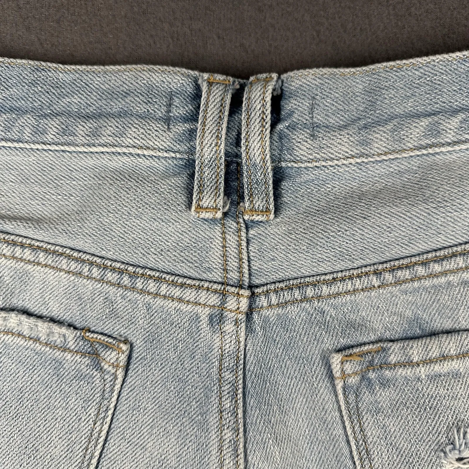 KanCan Shorts Juniors 11/29 Blue Distressed Button Fly Denim Cutoff Frayed Hem - Image 12