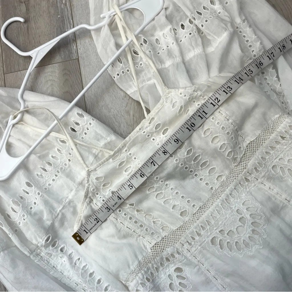 Free People Jumpsuit cotton eyelet savannah womens White xsmall cottage prairie - Image 4