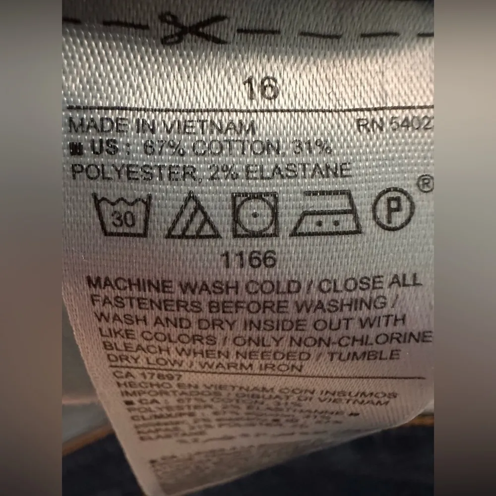 Old Navy Pop Icon Skinny Distressed Blue Jeans Size 16 - Image 5