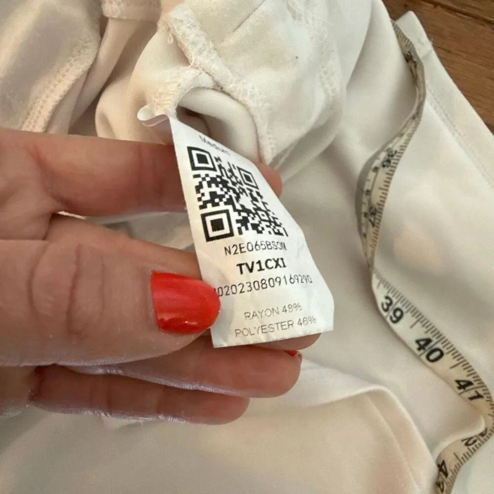 Amazon  cowl neck white drawstring tunic sweater M - Image 8