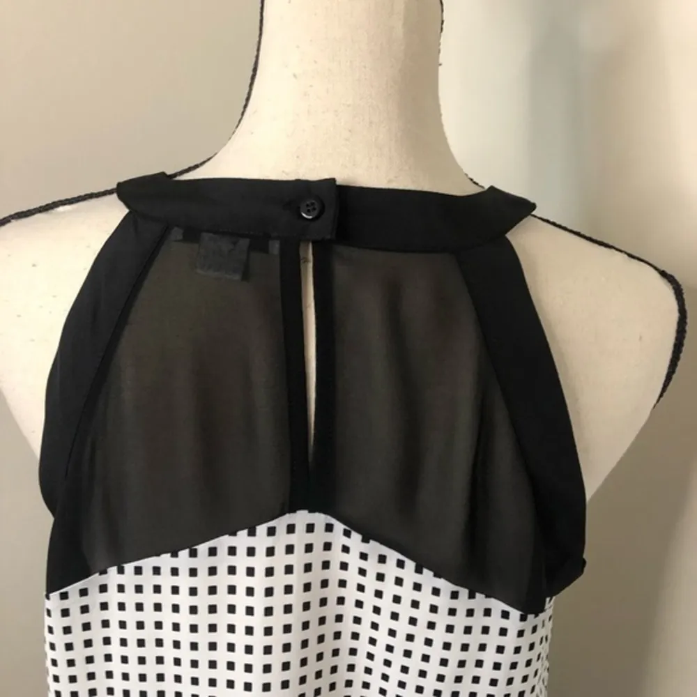 Bar III  Square Print Sleeveless Blouse - Image 7