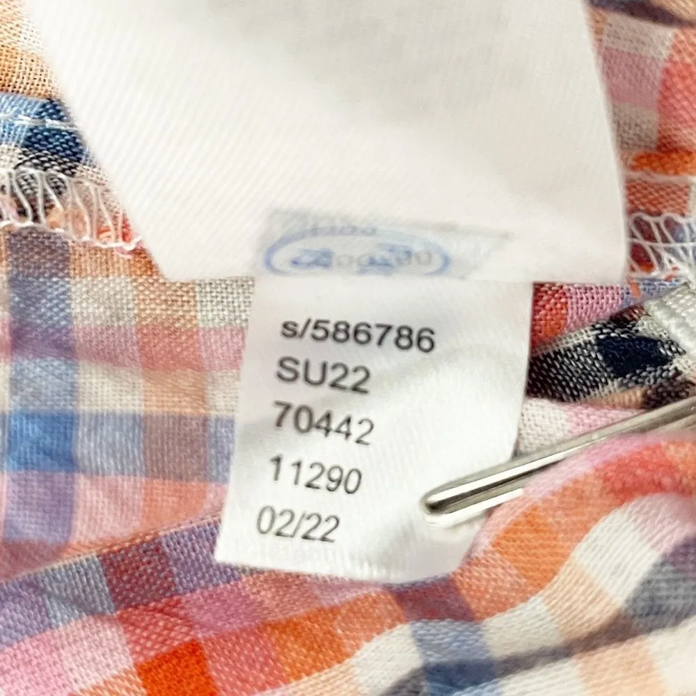 NWT LOFT Gingham Tie Front Cami in Solar Tangerine Pink Plaid Size XS Y2K NEW - Image 14