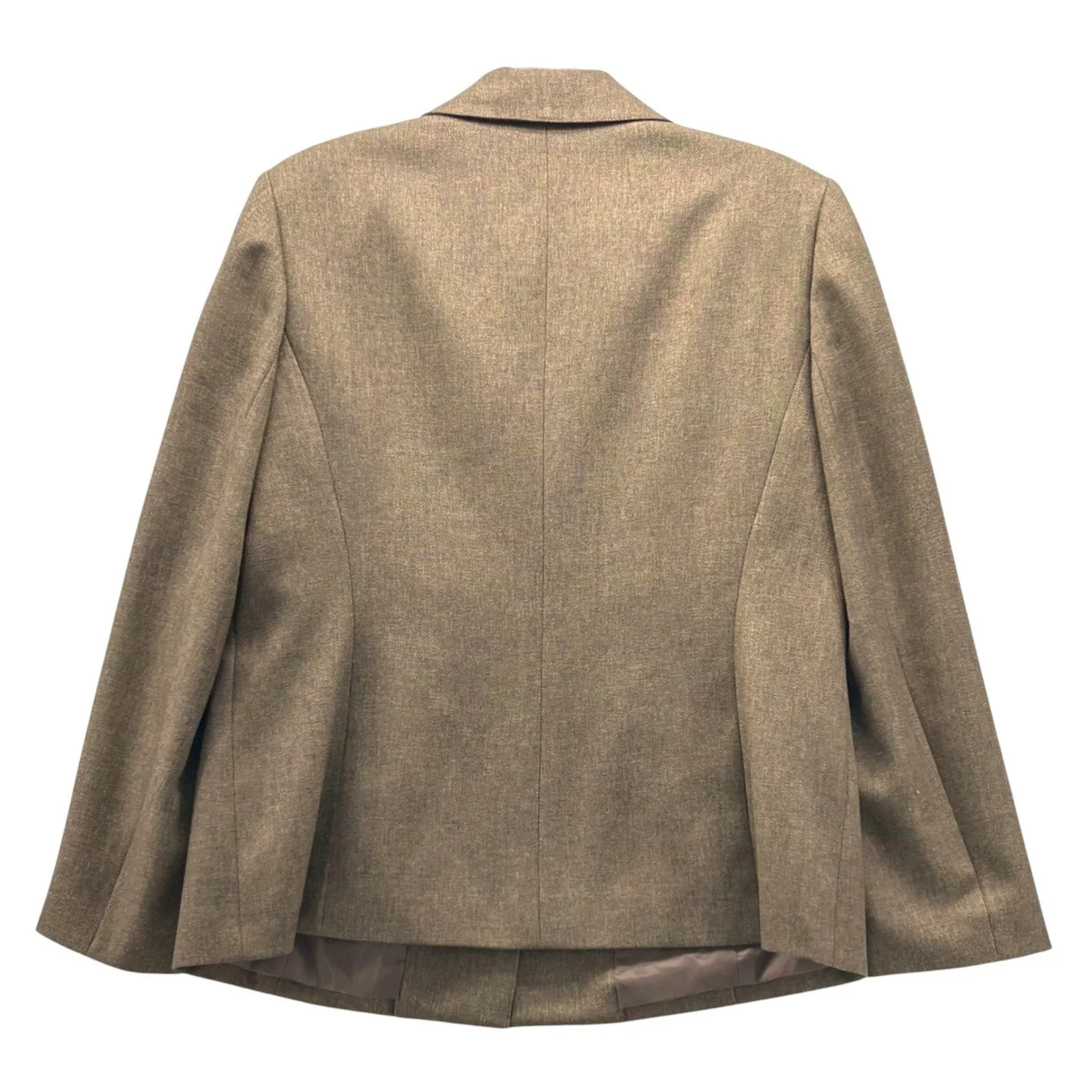 Suit Studio Womens Blazer Pants Suit Size 16 Professional Career Office Workwear Tan - Image 4