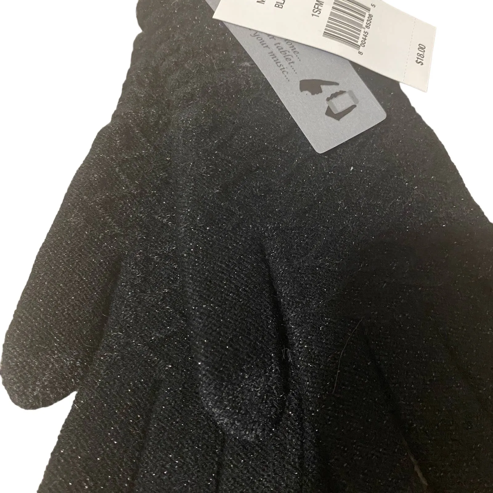 Steve Madden Solid Black E-Z Tap Knitted Gloves Women Sz OS - Image 3
