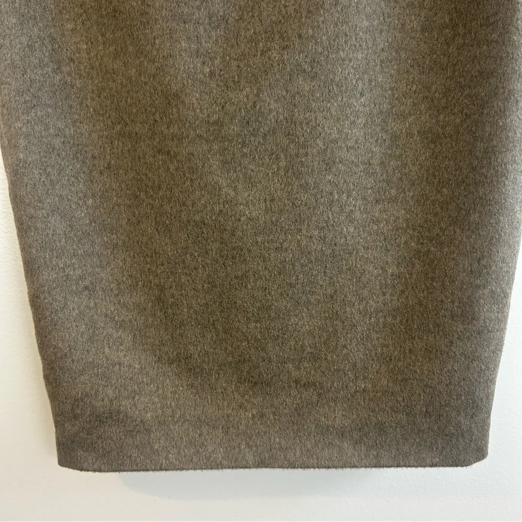 AKRIS Brown Wool & Cashmere Straight Pencil Skirt Size 6 - Image 3