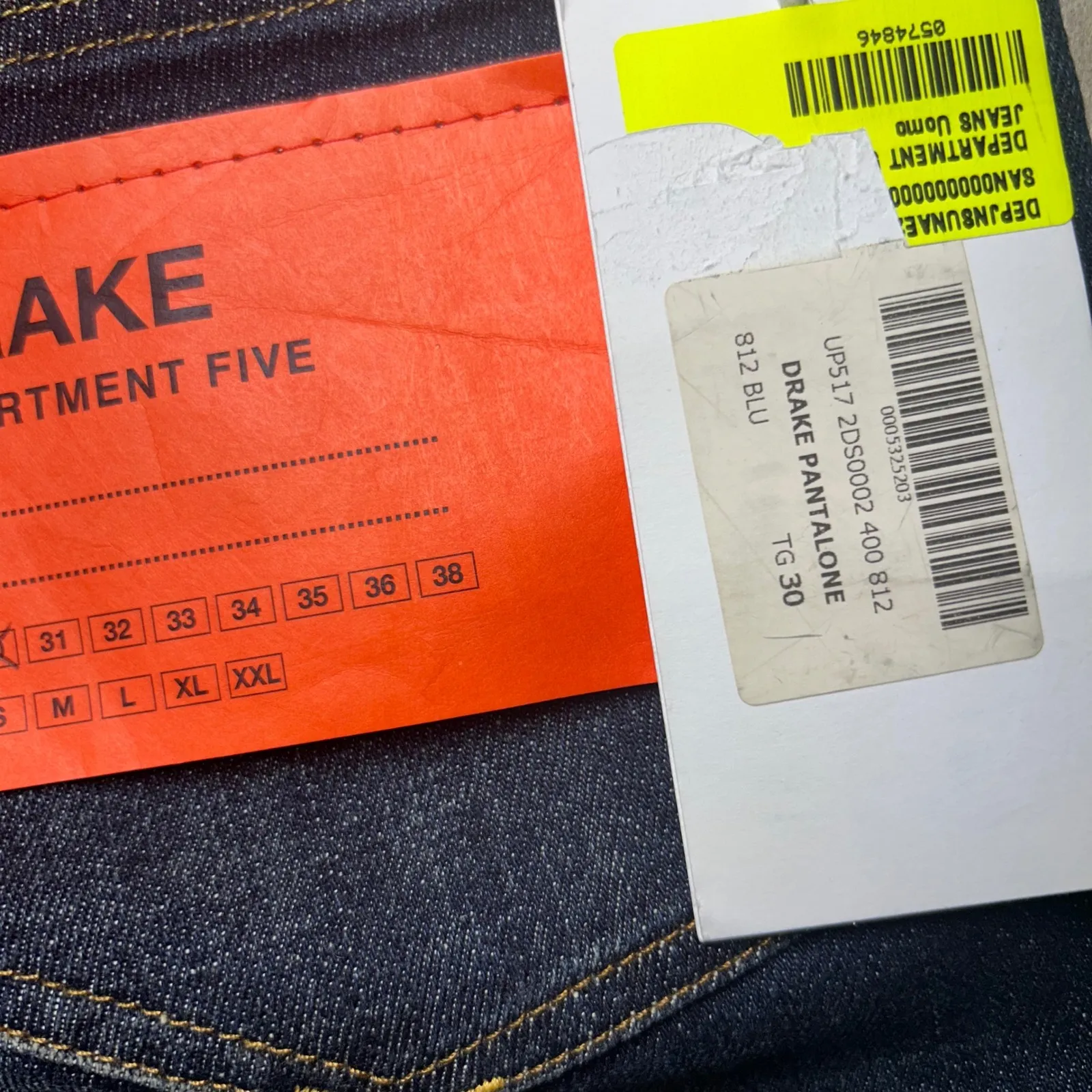DEPARTMENT FIVE Drake Denim Jeans Dark Wash‎ Blue Button Fly Womens Size 30 NWT - Image 10