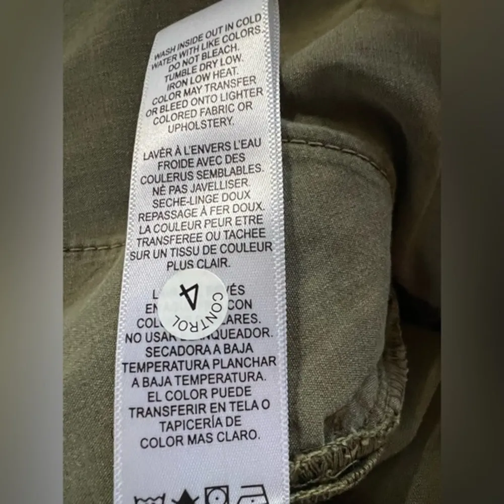 FRAME Moss Green Le Tomboy Trouser Short Size 25 - Image 3