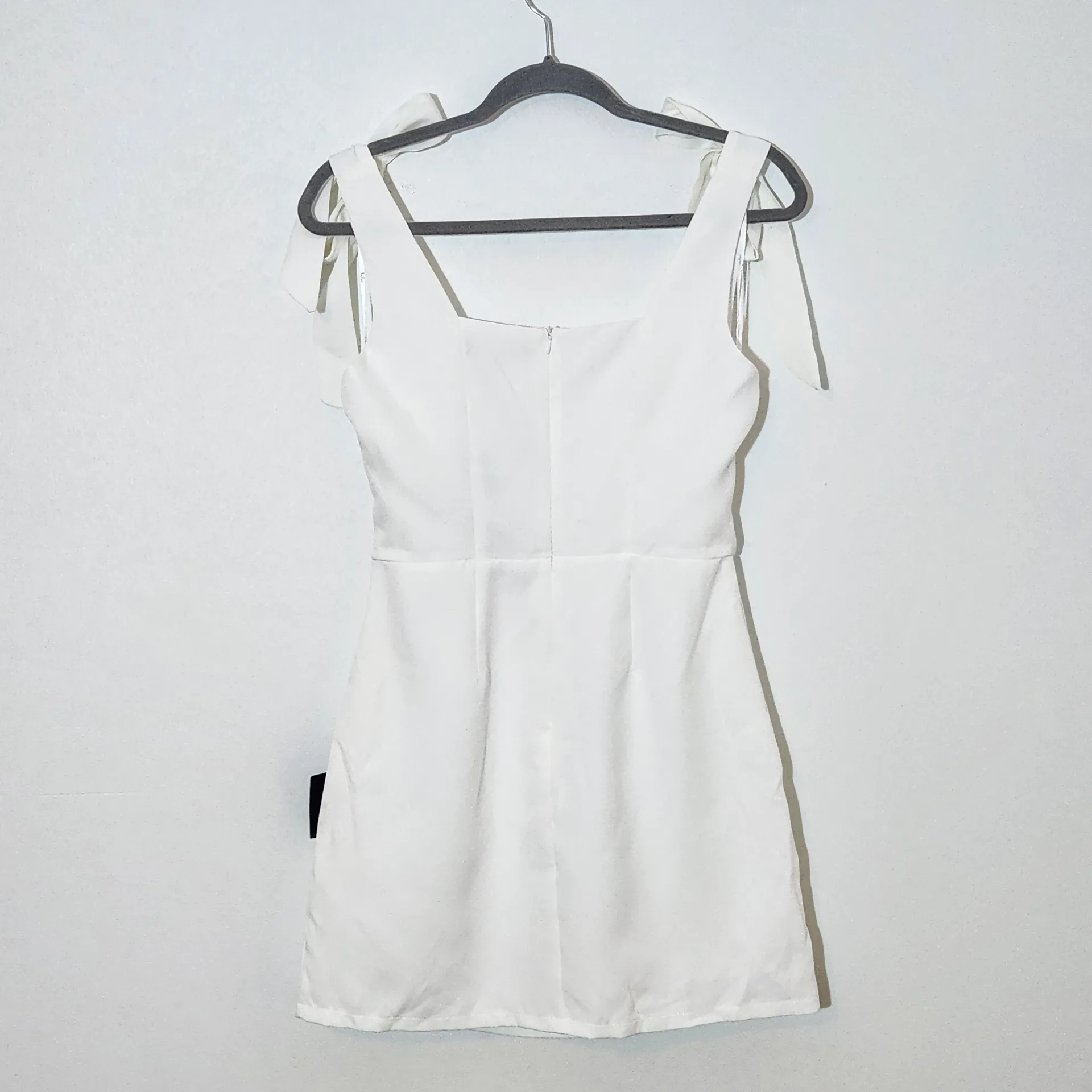 Lulus White Mini Dress with Tie Straps NWT Size Small Bridal Cocktail Dress - Image 6