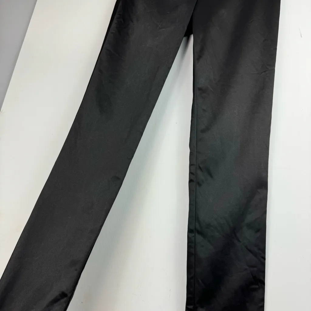 Artelier Nicole Miller Women's Trouser Pants Sz 4 Black Satin - Image 7