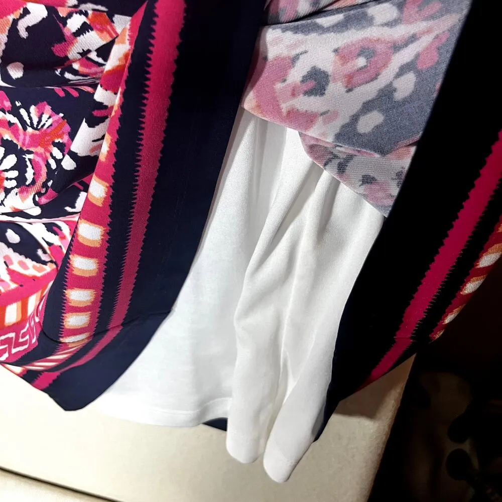 Eliza J Sheath dress knee length short sleeve Shift Sheath sz 8 geometric print - Image 7