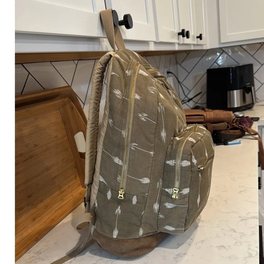 Rare Ralph Lauren Denim & Supply green brown arrow pattern distressed backpack - Image 3