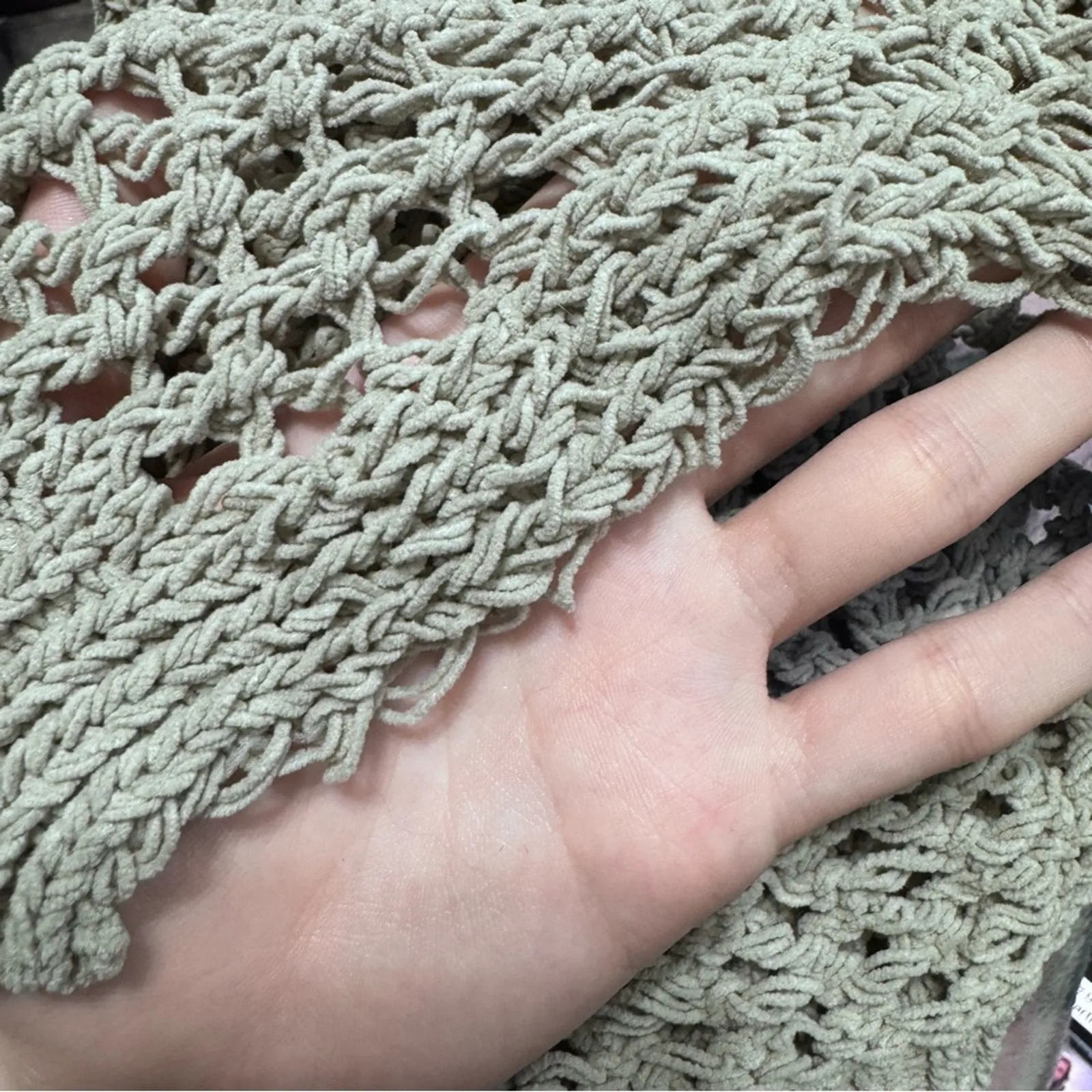 Nicole Miller Open Knit Hooded Sweater Fairycore Fairy Grunge Size Small Beach - Image 8