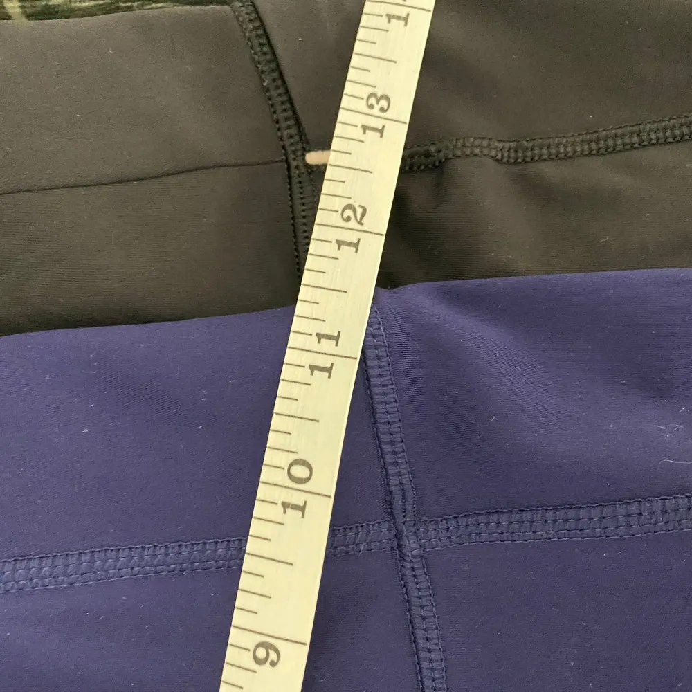 Fabletics Motion365 Women's Dark Blue Leggings Yoga Pants Zip Ankles Size XS - Image 2