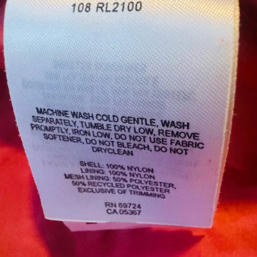 Columbia Omni - Tech Packable Wind/Rain Hooded Jacket Medium Brown/Pink PREOWNED - Image 14