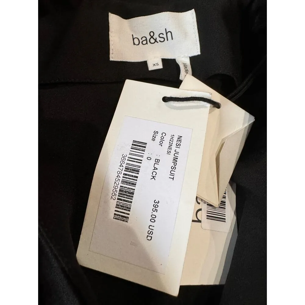ba&sh Stylish black crepe tapered Nesi Jumpsuit size XS - Image 14