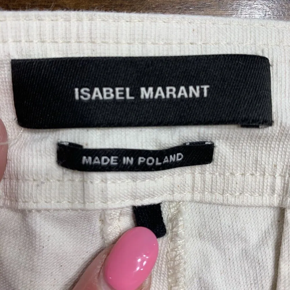 Isabel Marant Size 38 6 M Pants Lyre Flat Front Mid Rise Flare Crop Front Seam - Image 4