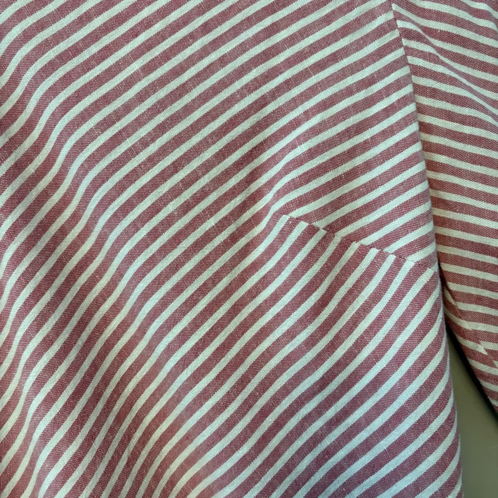 Soft Surroundings red white striped cold shoulder landfall tunic top large NEW - Image 7