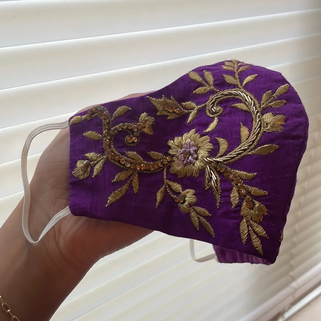 Purple&Gold Lehenga Indian Dress - Image 6