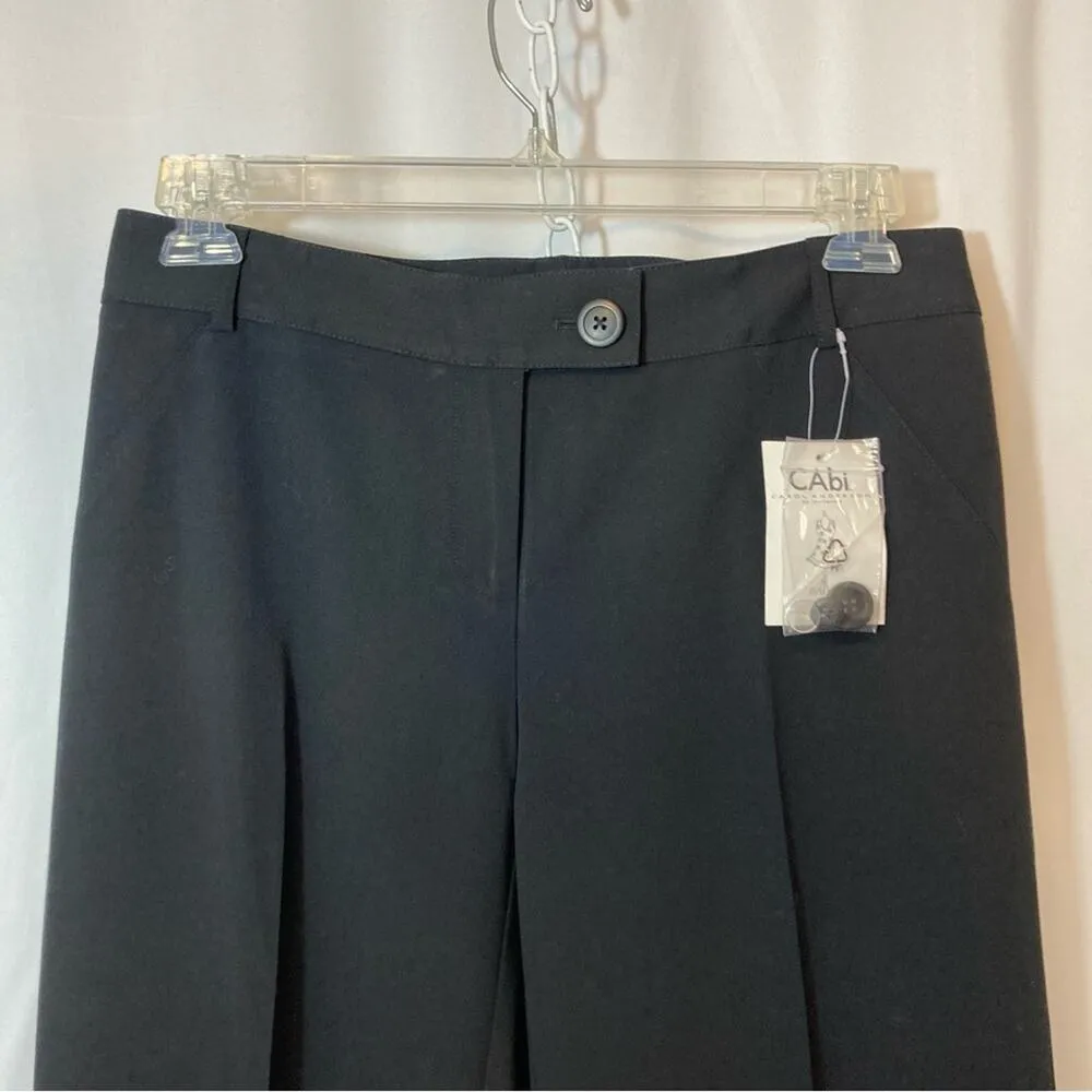 NWT CAbi Black Wide Leg Pleated High Rise Trousers Dress Pants - Image 7