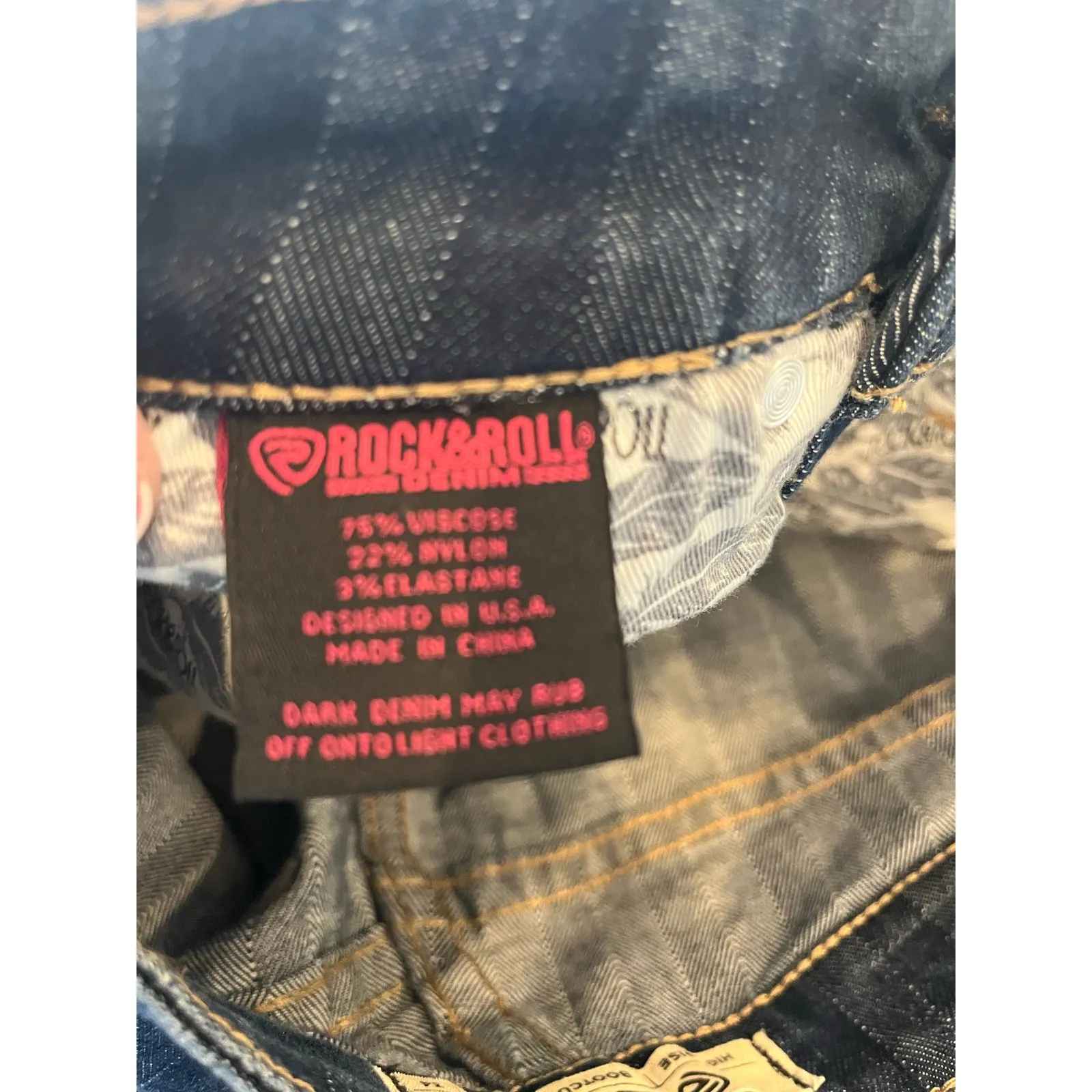 Rock & Roll High Rise Bootcut Jeans Women 26x34 Tall Western Country Cowgirl - Image 10