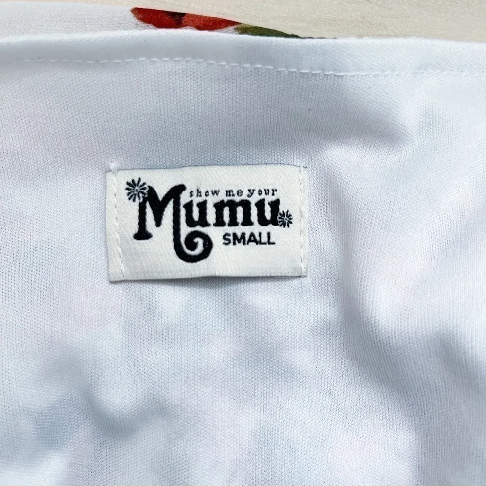 Show Me Your Mumu Birdie Ruffle Mini Dress in Pink‎ & White Floral Print, Small - Image 4