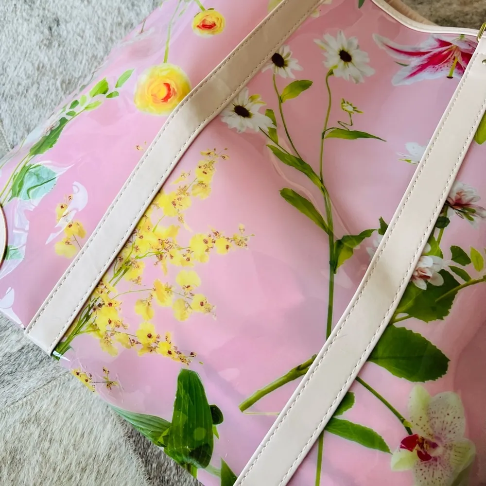 SPRING PINK FLORAL TOTE - Image 8