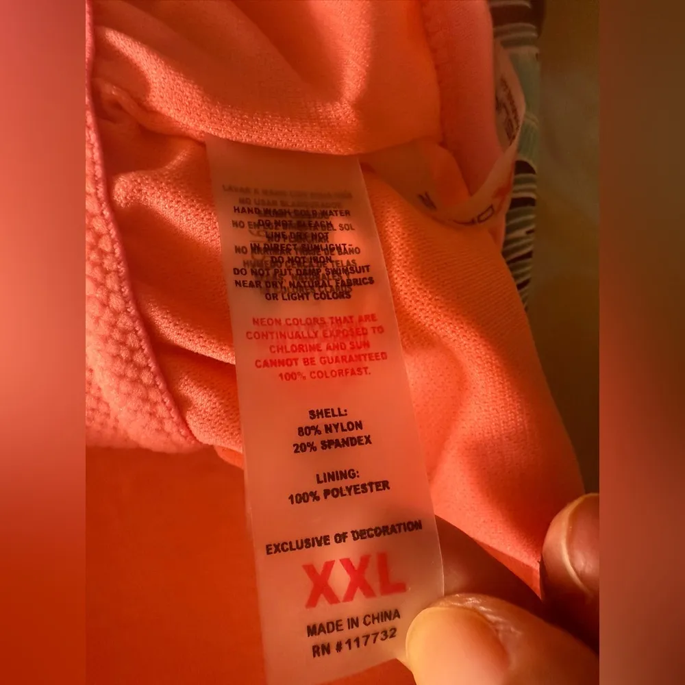 Zero X Posur Bra dress bathing suit XL black floral lightweight stretch - Image 15